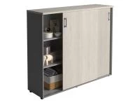 Офисный шкаф NWT 1214 белое дерево/серый Офисный шкаф NWT 1214 белое дерево/серый